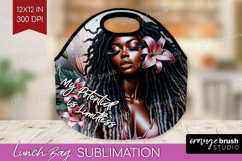 Floral Girl Lunch Bag - Tropical Flowers Lunch Bug PNG Product Image 1