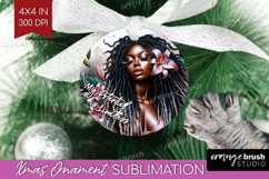 Floral Girl Ornament PNG - Tropical Flowers PNG Sublimation Product Image 1