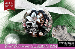 Floral Girl Ornament PNG - Tropical Flowers PNG Sublimation Product Image 1