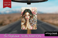 Floral Girl Air Freshener PNG - Tropical Flowers PNG Product Image 1