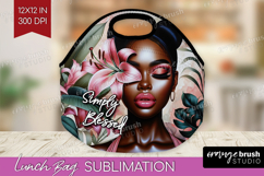 Floral Girl Lunch Bag - Tropical Flowers Lunch Bug PNG Product Image 1