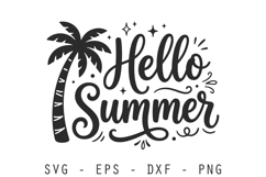 Tropical Hello Summer SVG Product Image 2