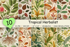 tropical seamless pattern, medicinal herb design, apothecary label wallpaper, digital paper wellness, jungle botany art, seamless healing foliage, eco-conscious tropical decor, herbal remedy pattern, natural pharmacy design, digital download plants, green