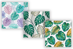 tropical seamless pattern, holographic monstera leaves, luxury digital paper, iridescent foliage design, seamless resort decor, tropical glam wallpaper, metallic leaf pattern, high-end jungle design, premium tropical art, shiny seamless repeat, digital do