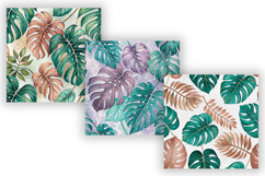 tropical seamless pattern, holographic monstera leaves, luxury digital paper, iridescent foliage design, seamless resort decor, tropical glam wallpaper, metallic leaf pattern, high-end jungle design, premium tropical art, shiny seamless repeat, digital do