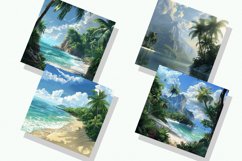 Tropical Island Digital Paper Bundle Product Image 2