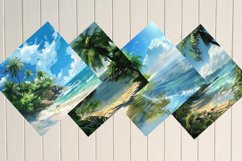 Tropical Island Digital Paper Bundle Product Image 3