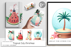 Digital Paper Tropical July Christmas Product Image 1