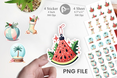 Tropical July Christmas Sticker Product Image 1