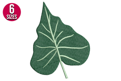 Tropical Leaf Machine Embroidery Design - 6 Sizes Product Image 1