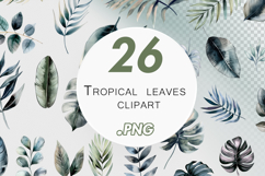 Tropical leaves clipart Product Image 1
