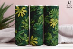 Tropical Leaves Background 3D Sublimation Tumbler Wrap Product Image 4
