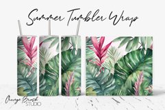 Tropical Leaves Sublimation Summer Tumbler Wrap