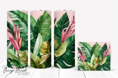 Tropical Leaves Sublimation Summer Tumbler Wrap