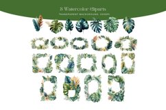 Tropical Leaves Watercolor Clipart Product Image 2