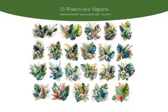 Tropical Leaves Watercolor Clipart Product Image 4