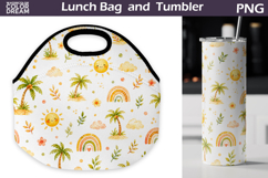 Sunny Tropical Lunch bag | Summer Beach Tumbler Wrap Product Image 1