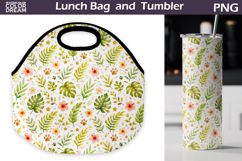 Tropical Floral Lunch bag | Summer Tumbler Wrap Product Image 1