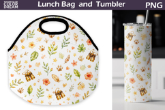 Safari Tropical Floral Lunch bag | Summer Tumbler Wrap Product Image 1