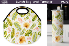 Tropical Leaves Lunch bag | Summer Tumbler Wrap Product Image 1