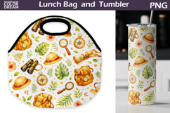 Safari Explorer Print Lunch bag | Summer Tumbler Wrap Product Image 1