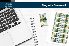 Beach Magnetic Bookmark, Vacation Printable Bookmark Product Image 2