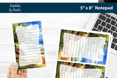 Vacation printable notepad template, Digital memo pad Product Image 1