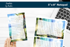 Summer printable notepad template, Digital memo pad Product Image 1