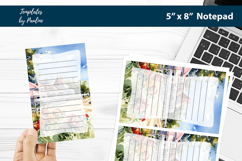 Summer camp printable notepad template, Digital memo pad Product Image 1