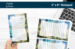 Travel printable notepad template, Digital memo pad Product Image 1