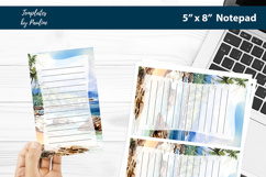 Tropical printable notepad template, Digital memo pad Product Image 1