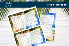 Vacation printable notepad template, Digital memo pad Product Image 2