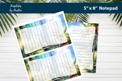 Summer printable notepad template, Digital memo pad Product Image 2