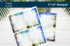 Travel printable notepad template, Digital memo pad Product Image 2