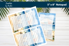Summer party printable notepad template, Digital memo pad Product Image 2