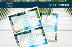 Summer printable notepad template, Digital memo pad Product Image 2