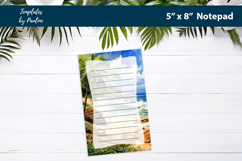 Vacation printable notepad template, Digital memo pad Product Image 3