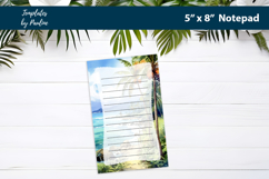 Summer printable notepad template, Digital memo pad Product Image 3