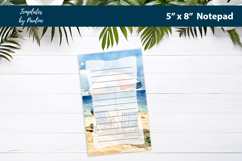 Summer party printable notepad template, Digital memo pad Product Image 3