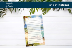 Vacation printable notepad template, Digital memo pad Product Image 3