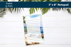 Tropical printable notepad template, Digital memo pad Product Image 3