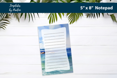 Summer Sea printable notepad template, Digital memo pad Product Image 3