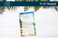 Vacation printable notepad template, Digital memo pad Product Image 3