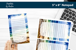 Ocean Desk Notepad Printable, Summer Office Memo Pad Product Image 1