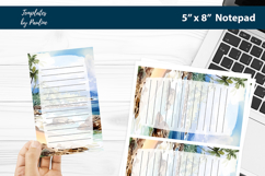 Tropical Beach Memo Pad Printable, Summer Journal Notepad Product Image 1