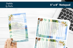 Tropical Desk Notepad Printable, Beach Office Memo Pad Product Image 1