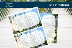 Tropical Beach Notepad Printable for Travel Planning Product Image 2