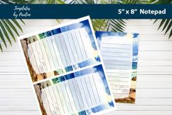Ocean Desk Notepad Printable, Summer Office Memo Pad Product Image 2