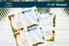 Beach House Guest Notepad Printable | Tropical Memo Pad Product Image 2