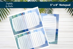 Ocean Notepad Printable, Summer Seashore Memo Pad Product Image 2